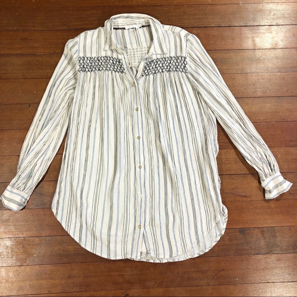 Anthropologie Floreat Northfork Buttondown Tunic